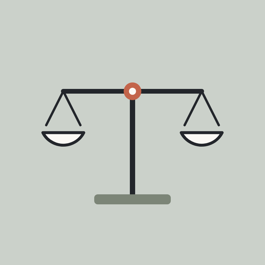 Éthique : balance en équilibre, le discernement au centre